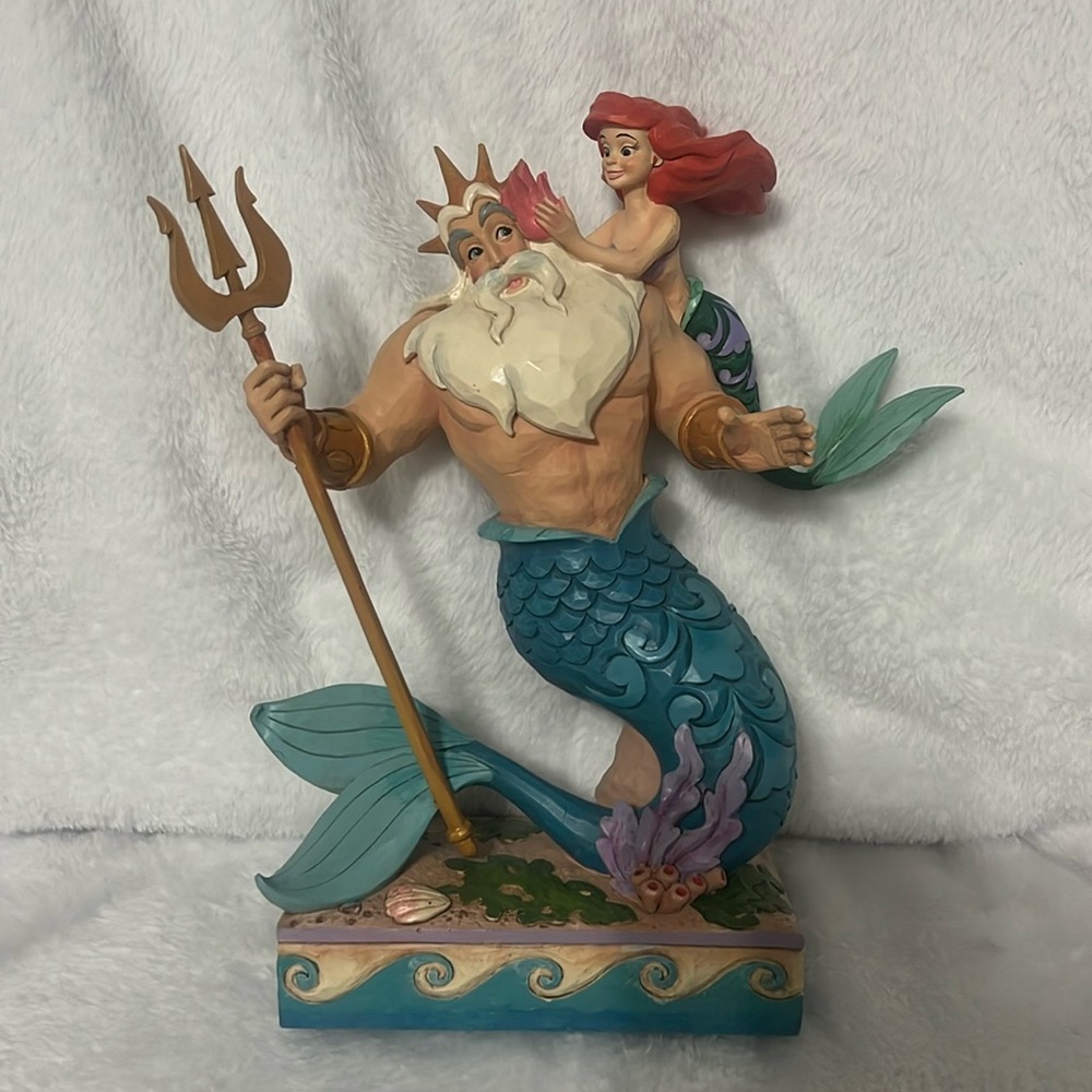Jim Shore Little mermaid and king triton